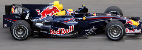 Mark Webber snel in test met opvallende Red Bull-wagen