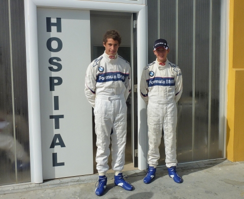 KNAF talenten Dave Blom en Joel Affolter bij Formula BMW test