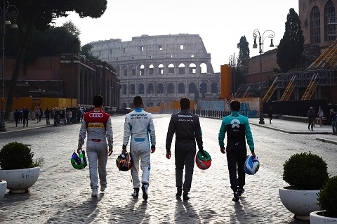 Gladiators of Formula E take to the streets of Italian capital