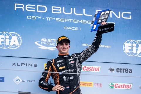Gestart als 14e wint Kas Haverkort in Formula Regional European Championship op Red Bull Ring