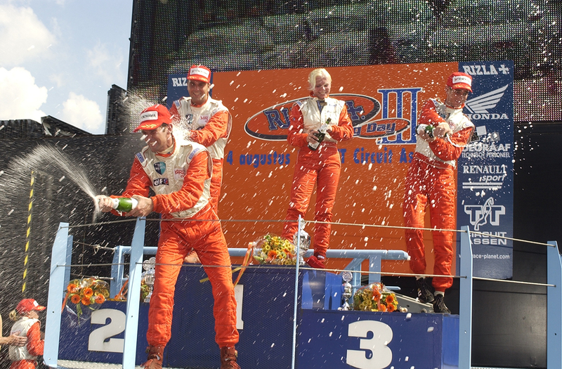 Champagne podium