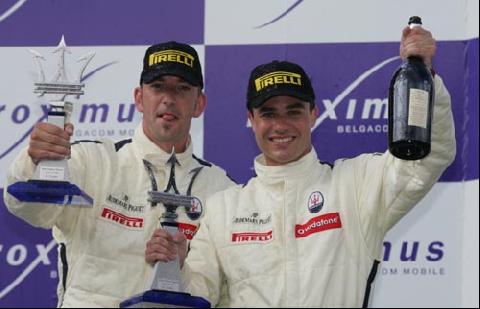  Sandor van Es op het podium in Spa 