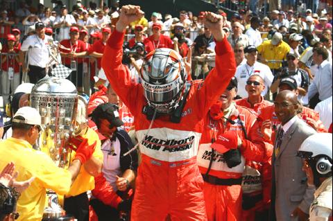  Hornish victory lane 