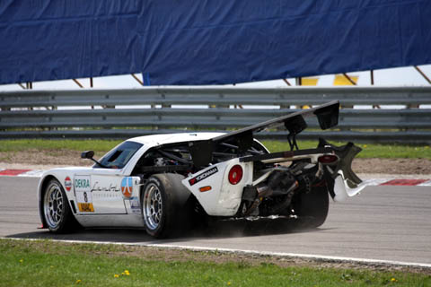 Ford GT beschadigd