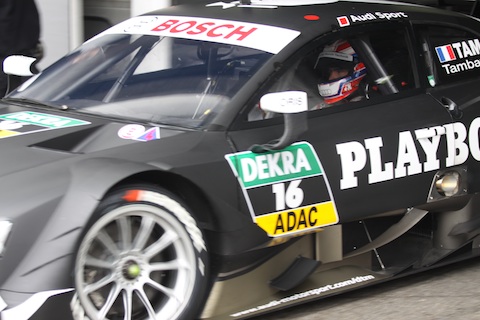 140415 DTM Test Hock Tambay pits exit