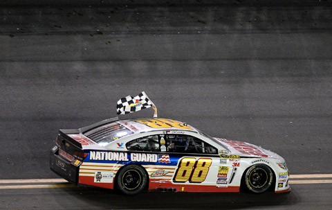 Dale Jr. Polish Lap of honor