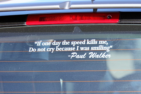 2016 Spreuk Paul Walker