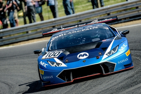 Lamborghini Leusden - In actie tijdens de Blancpain Sprint Series op Brands Hatch 150508