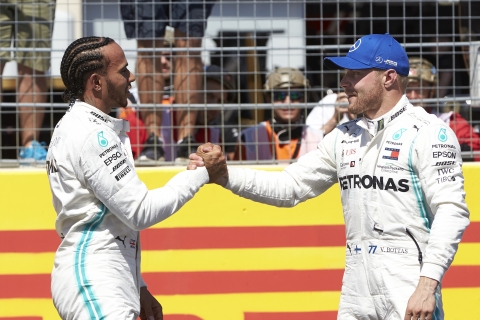 Lewis Hamilton en Vallteri Bottas