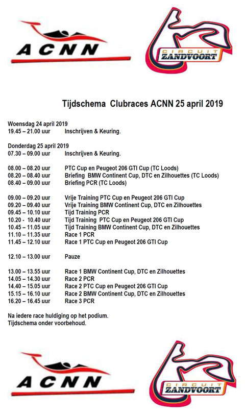 Tijdschema-Zandvoort-25-april-2019