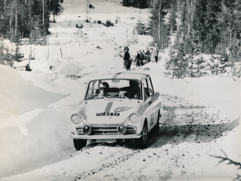 1965 10 Maart Rally van Zweden Rob Slotemaker en Wim Loos