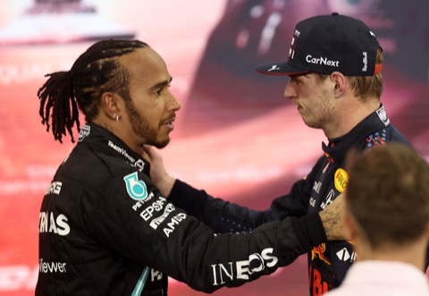 Hamilton feliciteert Verstappen