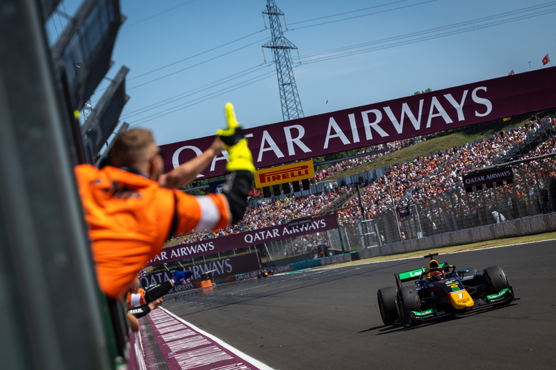 BUDAPEST (HUN), JUL 20 - 23 2023: Hungarian GP at the Hungaroring. Dennis HAUGER #01 MP Motorsport / Red Bull Junior Team.© 2023 Sebastiaan Rozendaal / Dutch Photo Agency
