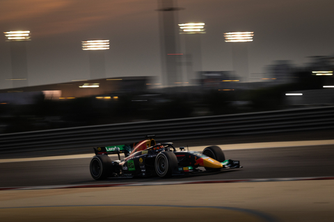 Sakhir (BAH) FEB 14-16, 2023 - F2 and F3 pre-season test at Bahrain International Circuit. Dennis HAUGER #01 MP Motorsport © 2023 Sebastiaan Rozendaal / Dutch Photo Agency