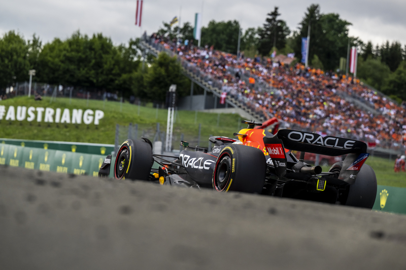 Max Verstappen of the Netherlands performs during the Formula1 Rolex Grand Prix of Austria at the Red Bull Ring in Spielberg, Austria on July 10, 2022.