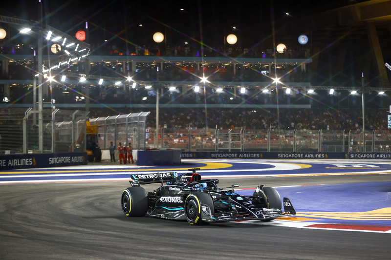 Formel 1 - Mercedes-AMG PETRONAS F1 Team, Großer Preis von Singapur 2023. George Russell Formula One - Mercedes-AMG PETRONAS F1 Team, 2023 Singapore GP. George Russell 