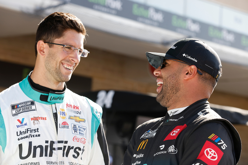 #9: Jordan Taylor, Hendrick Motorsports, UniFirst Chevrolet Camaro #23: Bubba Wallace, 23XI Racing, MoneyLion Toyota Camry