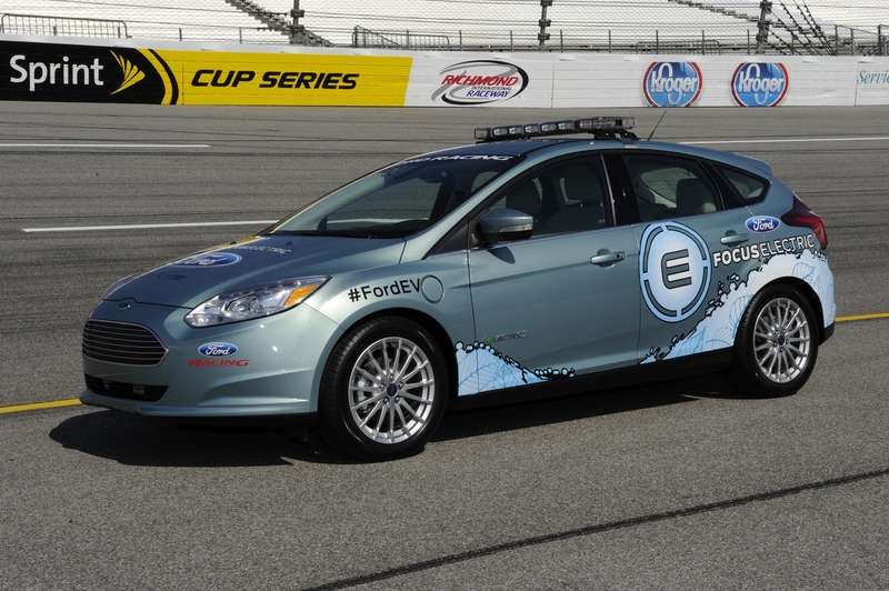 Ford unveiled its 2012 Focus Electric on April 25; 2012 at the Virginia State Capitol that will become the first all-electric pace car to pace a NASCAR race this weekend in the Capital City 400 presented by Virginia is for Lovers.
