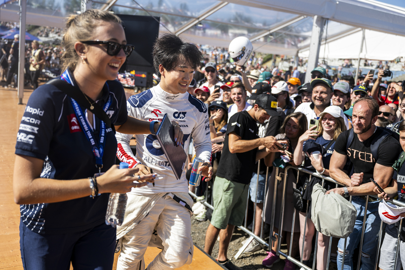 Yuki Tsunoda seen during the Red Bull Formula Nuerburgring at the Nuerburgring in Germany on September 9, 2023.