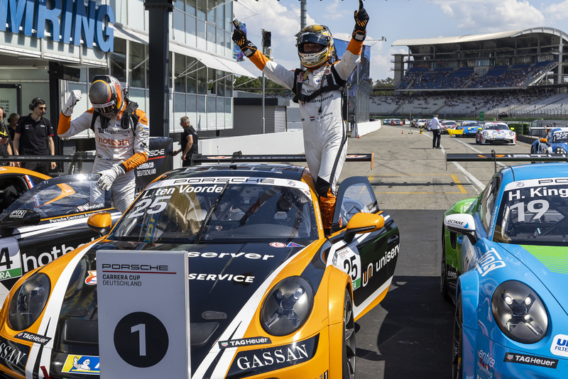 Porsche Cup: Larry de Koning van Hockenheim and Loek Hartog deliver a double Elite GP win