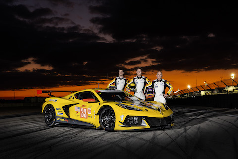 Corvette Racing; FIA World Endurance Championship; 1000 Miles of Sebring at Sebring International Raceway; March 17, 2023; Corvette C8.R No. 33 driven by Nico Varrone, Nicky Catsburg, and Ben Keating (Richard Prince/Chevrolet Photo).