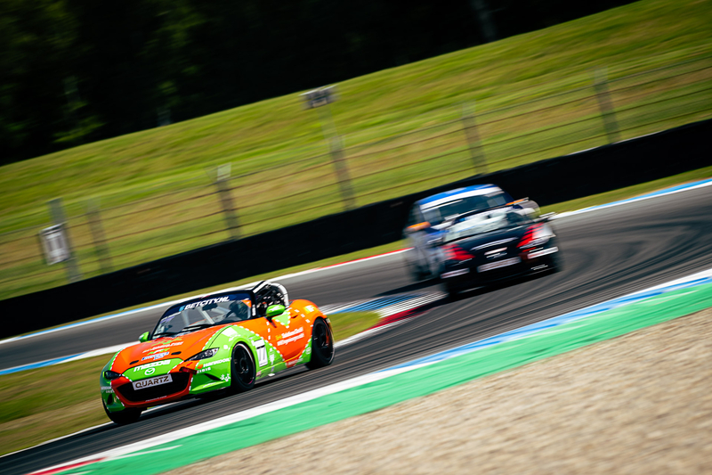 TIMO DE GRAAFF - Mazda MX-5 - Tachyon / Mazda MX-5 Cup - PAUL HEINISCH - Mazda MX-5 - NFR Motorsports / Mazda MX-5 Cup - Superprix at Circuit Zolder, Zolder, Belgium, August, 11, 2023, Photo: Rob Eric Blank
