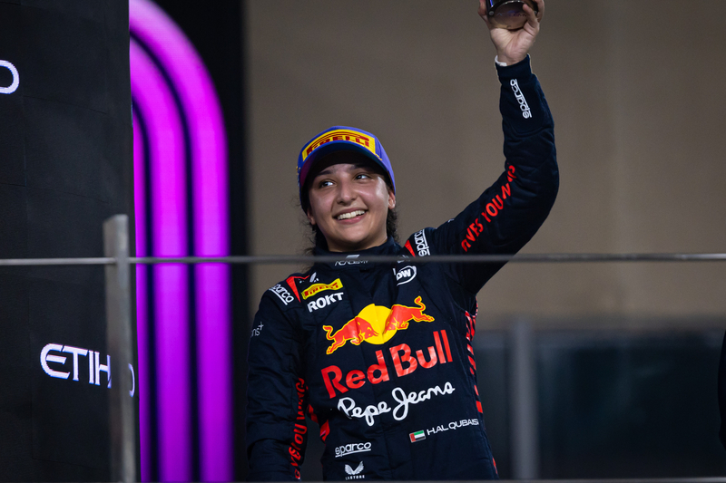 Abu Dhabi (UAE), DEC 05-08 2024 - Abu Dhabi Grand Prix 2024 at Yas Marina Circuit. Hamda AL QUBAISI #08 MP Motorsport, F1A. © 2024 Dutch Photo Agency