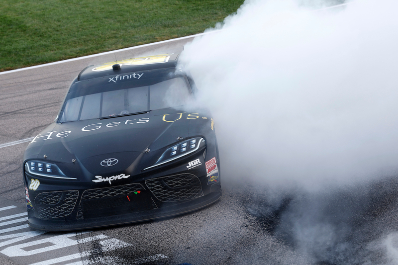 #20: Aric Almirola, Joe Gibbs Racing, He Gets Us Toyota Supra