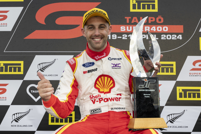 New Zealand driver Andre Heimgartner wins race 1 of the 2024 ITM Taupo Super400, Event 03 of the Repco Supercars Championship, Taupo, Taupo, , New Zealand.  21 April, 2024.