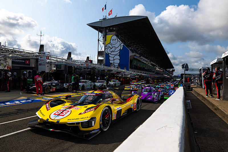 83 KUBICA Robert (pol), YE Yifei (chn), HANSON Philip (gbr), AF Corse, Ferrari 499P, #83, Hypercar, action during the Test Day of the 24 Hours of Le Mans 2025, 4th round of the 2025 FIA World Endurance Championship, on June 8, 2025 on the Circuit des 24 Heures du Mans in Le Mans, France - Photo Javier Jimenez / DPPI