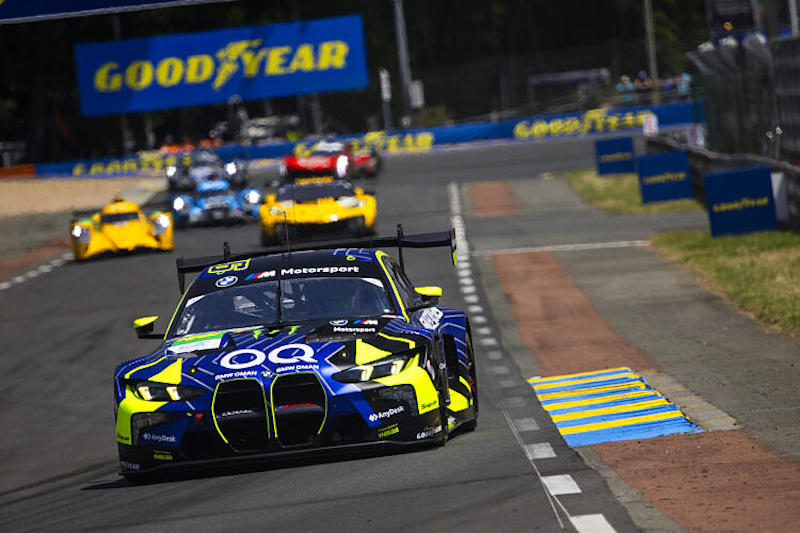 46 AL HARTHY Ahmad (oma), ROSSI Valentino (ita), VAN DER LINDE Kelvin (rsa), Team WRT, BMW M4 LMGT3, #46, action during the Free Practice and Qualifying session of the 24 Hours of Le Mans 2025, 4th round of the 2025 FIA World Endurance Championship, from June 11 to 12, 2025 on the Circuit des 24 Heures du Mans in Le Mans, France - Photo Julien Delfosse / DPPI