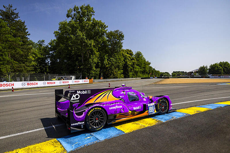 199 HYETT PJ (usa), CAMERON Dane (usa), DELETRAZ Louis (sui), AO by TF, Oreca 07 - Gibson, #199, action during the Free Practice and Qualifying session of the 24 Hours of Le Mans 2025, 4th round of the 2025 FIA World Endurance Championship, from June 11 to 12, 2025 on the Circuit des 24 Heures du Mans in Le Mans, France - Photo Julien Delfosse / DPPI