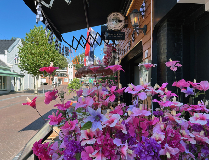 terras bloemen