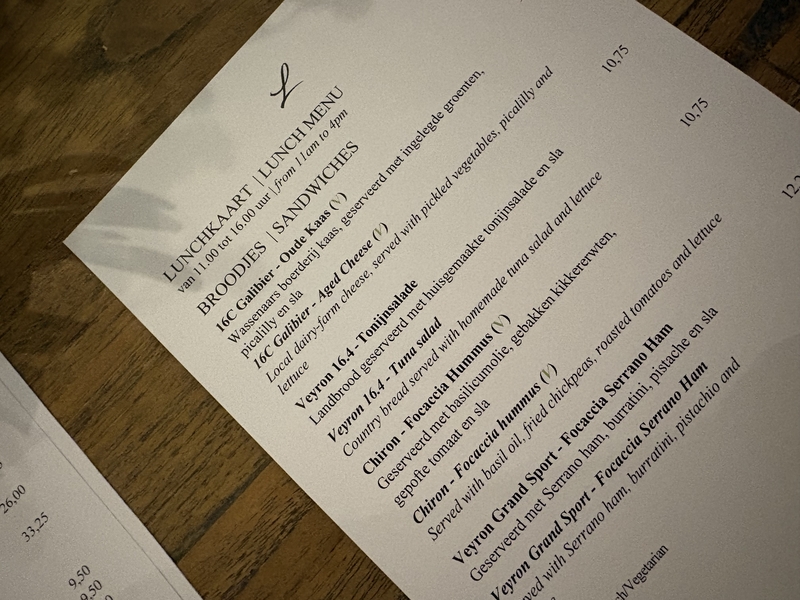 Menukaart