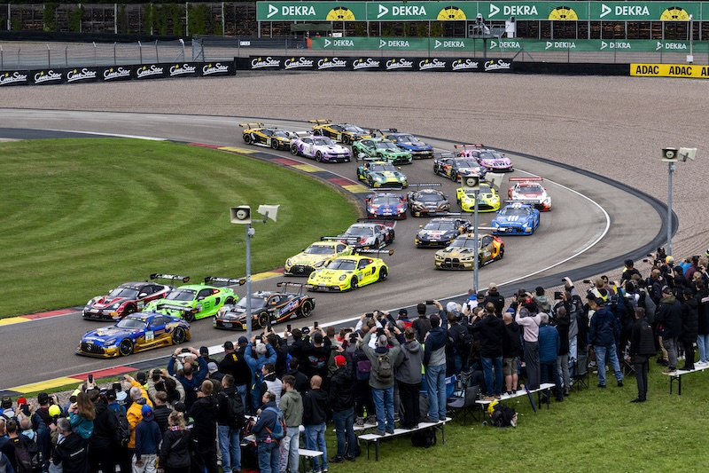 DTM, 13. + 14. Rennen Sachsenring 2026 #91 Porsche 911 GT3 R (992), Manthey: Thomas Preining, #10 Lamborghini Temerario GT3, ABT Sportsline: Marco Mapelli - picture by Gruppe C Photography
