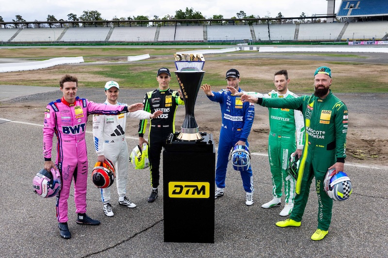 DTM, 15. + 16. Rennen Hockenheim 2026 #14 Ferrari 296 GT3 EVO, EMIL FREY RACING: Matteo Cairoli, #22 Mercedes-AMG GT3 EVO, Landgraf Motorsport: Lucas Auer, #91 Porsche 911 GT3 R (992), Manthey: Thomas Preining, #80 Mercedes-AMG GT3 EVO, Winward Racing: Maro Engel, #11 BMW M4 GT3 Evo, Schubert Motorsport: Marco Wittmann, #7 Aston Martin Vantage AMR GT3 EVO, Comtoyou Racing: Nicki Thiim - picture by Gruppe C Photography