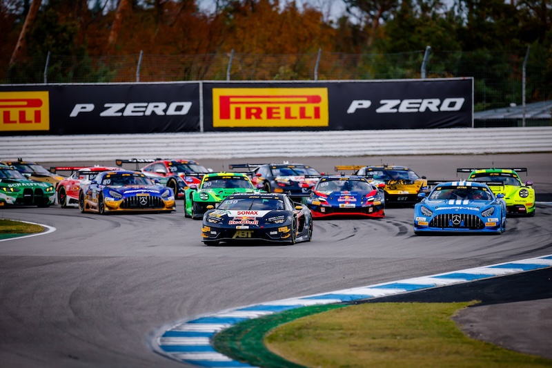 DTM, 15. + 16. Rennen Hockenheim 2026 #130 Lamborghini Temerario GT3, ABT Sportsline: Luca Engstler, #22 Mercedes-AMG GT3 EVO, Landgraf Motorsport: Lucas Auer - picture by Gruppe C Photography
