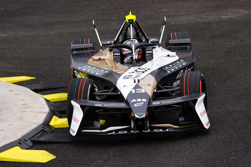 MADRID, SPAIN - MARCH 20: Antonio Felix da Costa of Portugal driving the (13) Jaguar TCS Racing Jaguar I-TYPE 7 on track during practice, ahead of the Madrid E-Prix at Circuito del Jarama on March 20, 2026 in Madrid, Spain. (Photo by Malcolm Griffiths/LAT Images)