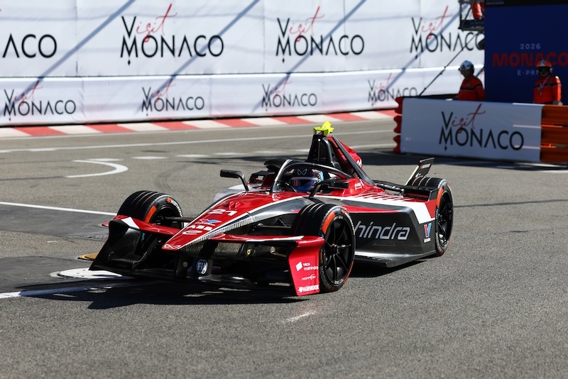 MONTE-CARLO, MONACO - MAY 16: Nyck de Vries of the Netherlands driving the (21) Mahindra Racing Mahindra M12Electro on track during practice, ahead of the Monaco E-Prix, Round 9 of the 2026 FIA Formula E World Championship at Circuit de Monaco on May 16, 2026 in Monte-Carlo, Monaco. (Photo by Simon Galloway/LAT Images)
