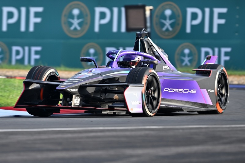 SHANGHAI, CHINA - JULY 04: Pascal Wehrlein of Germany driving the (94) Porsche Formula E Team Porsche 99X Electric on track during practice, ahead of the Shanghai E-Prix, Round 12 of the 2026 FIA Formula E World Championship at Shanghai International Circuit on July 04, 2026 in Shanghai, China. (Photo by Mitsuaki Futori/LAT Images)