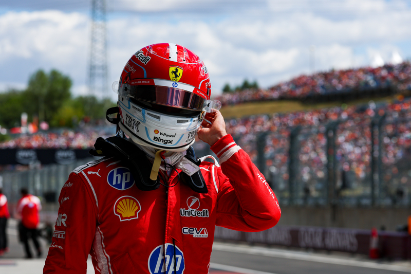 16 LECLERC Charles (mco), Scuderia Ferrari SF-26, action  during the Formula 1 Hungarian Grand Prix 2026, 11th round of the 2026 Formula One World Championship from July 24 to 26, 2026 on the Hungaroring, in Mogyorod near Budapest, Hungary - Photo Florent Gooden / DPPI