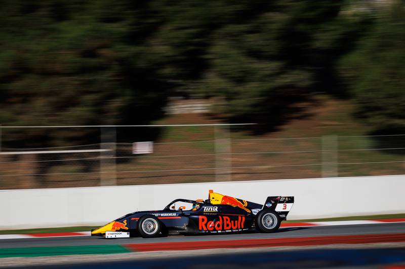 Barcelona (ESP) NOV 14-17 2025 - F4 Spanish Championship and Eurocup-3 round at Circuit de Barcelona-Catalunya. Rocco CORONEL #03, MP Motorsport. © 2025 Dutch Photo Agency.