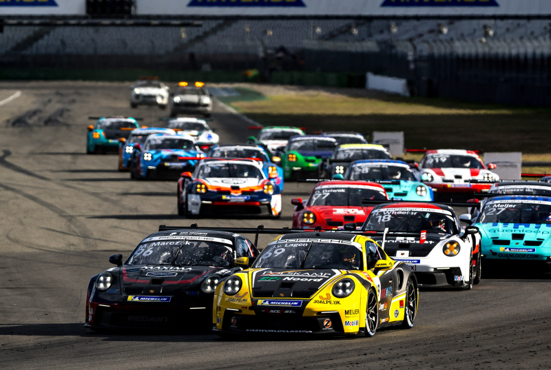 Marczak en Van Lagen houden titelstrijd Porsche Carrera Cup Benelux spannend