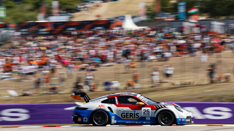 Podiumsucces Boerekamps, drie Nederlanders in top tien in Porsche Mobil 1 Supercup Hungaroring