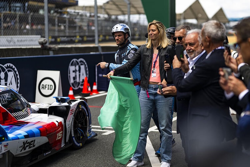 BOVY Sarah (bel), Grand Marshal of the 24 Hours of Le Mans 2026, portrait during the Free Practice and Qualifying session of the 24 Hours of Le Mans 2026, 3rd round of the 2026 FIA World Endurance Championship, from June 10 to 11, 2026 on the Circuit des 24 Heures du Mans in Le Mans, France - Photo Fabrizio Boldoni / DPPI