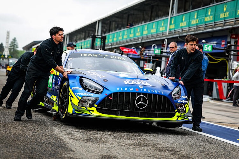 79 CRESSONI Matteo (ita), HODENIUS Lin (ned), ZELGER Johannes (ita), Iron Lynx, Mercedes-AMG GT3 Evo #79, LM GT3, scrutineering, verifications techniques, during the Prologue of the 2026 FIA World Endurance Championship, from April 13 to 14, 2026 on the Autodromo Enzo e Dino Ferrari in Imola, Italy - Photo Florent Gooden / DPPI